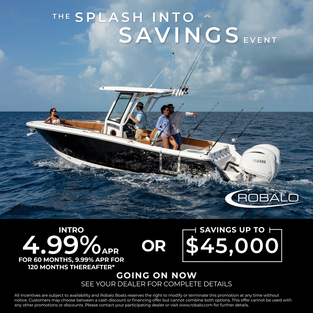 Robalo boat summer sale at Pilot Knob Marina